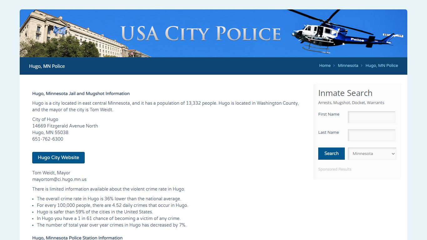 Hugo, MN Police | Jail Records