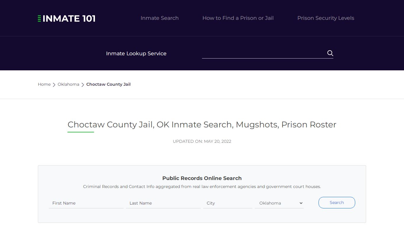 Choctaw County Jail, OK Inmate Search, Mugshots, Prison Roster